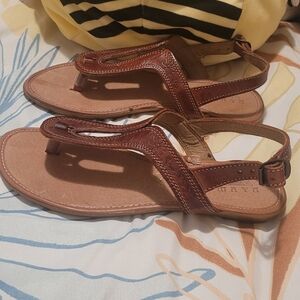 Maya Tan Leather Sandals